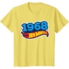 image:imageHot Wheels UnisexAdults Kids Classic Vintage TShirt Black Short Sleeve Crew Neck TShirt Letter PrintLemon Yellow