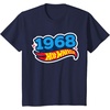 image:imageHot Wheels UnisexAdults Kids Classic Vintage TShirt Black Short Sleeve Crew Neck TShirt Letter PrintNavy Blue