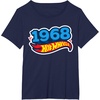 image:imageHot Wheels UnisexAdults Kids Classic Vintage TShirt Black Short Sleeve Crew Neck TShirt Letter PrintNavy Blue
