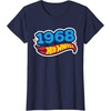 image:imageHot Wheels UnisexAdults Kids Classic Vintage TShirt Black Short Sleeve Crew Neck TShirt Letter PrintNavy Blue