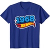 image:imageHot Wheels UnisexAdults Kids Classic Vintage TShirt Black Short Sleeve Crew Neck TShirt Letter PrintRoyal Blue