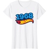 image:imageHot Wheels UnisexAdults Kids Classic Vintage TShirt Black Short Sleeve Crew Neck TShirt Letter PrintWhite