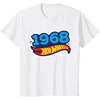 image:imageHot Wheels UnisexAdults Kids Classic Vintage TShirt Black Short Sleeve Crew Neck TShirt Letter PrintWhite