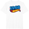 image:imageHot Wheels UnisexAdults Kids Classic Vintage TShirt Black Short Sleeve Crew Neck TShirt Letter PrintWhite