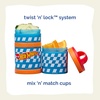 image:imageWhiskware Hot Wheels Snack Containers 3 Stackable Snack Cups Checkers3 Jar  Handle
