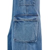 image:imageWrangler Womens X Hot Wheels Wide Leg Cargo JeanMedium Blue Denim