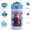 image:imageZak Designs Hot Wheels Sage 16oz LeakProof Straw Kids Water Bottle 2PackElsa  Anna Frozen 2