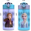image:imageZak Designs Hot Wheels Sage 16oz LeakProof Straw Kids Water Bottle 2PackElsa  Anna Frozen 2