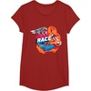 image:imageHot Wheels  You Make My Heart Race Orange Heart Loop TShirtCranberry Red