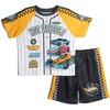 image:imageHot Wheels Athletic Mesh Baseball Jersey TShirt and Shorts Outfit Set Toddler to Big Kid Sizes 2T  1012Golden Yellow  Gray