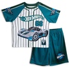 image:imageHot Wheels Athletic Mesh Baseball Jersey TShirt and Shorts Outfit Set Toddler to Big Kid Sizes 2T  1012Tropical Teal Green