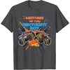 image:imageHot Wheels Monster Trucks  Mother of Birthday Boy TShirtDark Heather Grey