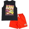 image:imageHot Wheels Tank Top and Shorts Outfit Set Toddler to Big Kid Sizes 2T  1012Black  Red