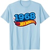 image:imageHot Wheels UnisexAdults Kids Classic Vintage TShirt Black Short Sleeve Crew Neck TShirt Letter PrintBaby Blue