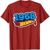 image:imageHot Wheels UnisexAdults Kids Classic Vintage TShirt Black Short Sleeve Crew Neck TShirt Letter PrintCranberry Red