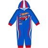 image:imageHot Wheels Zip Up Hooded Coverall Toddler to Big Kid Sizes 3T  1012Blue