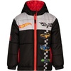 image:imageHot Wheels Zip Up Puffer Jacket with Fleece Lining Toddler to Big Kid Sizes 3T  1012Black