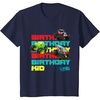 image:imageKids Hot Wheels Monster Trucks  Birthday Kid Crash Zone TShirtNavy Blue