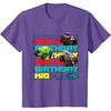 image:imageKids Hot Wheels Monster Trucks  Birthday Kid Crash Zone TShirtPurple Heather