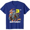 image:imageKids Hot Wheels Monster Trucks  Its My 3rd Birthday TShirtRoyal Blue