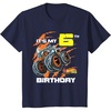 image:imageKids Hot Wheels Monster Trucks  Its My 6th Birthday TShirtNavy Blue