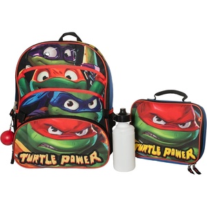 image:imageAI ACCESSORY INNOVATIONS Hot Wheels Burning Rubber 5 Piece Backpack Set for Boys Featuring Turbo Charged Race Cars Kids School Bag BlueTmnt