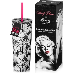 image:imageDragon Glassware x Hot Wheels Tumbler with Straw 24 oz  Race TeamMarilyn Monroe