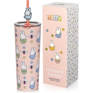 image:imageDragon Glassware x Hot Wheels Tumbler with Straw 24 oz  Race TeamMiffy  Spring Pink