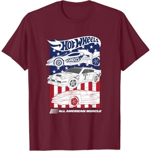 image:imageHot Wheels  All American Muscle 4th of July TShirtBurgundy
