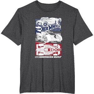 image:imageHot Wheels  American Built 4th of July TShirtDark Heather Grey