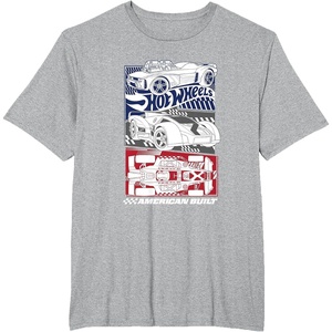 image:imageHot Wheels  American Built 4th of July TShirtHeather Grey