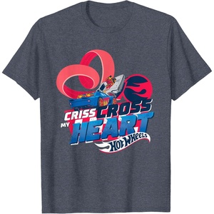 image:imageHot Wheels  Criss Cross My Heart TShirtHeather Blue