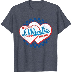 image:imageHot Wheels  I Wheelie Like You TShirtHeather Blue