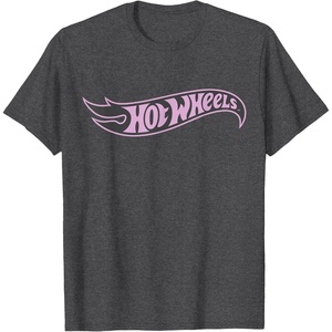image:imageHot Wheels  Pink and Grey Flag TShirtDark Heather Grey
