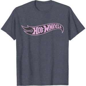 image:imageHot Wheels  Pink and Grey Flag TShirtHeather Blue