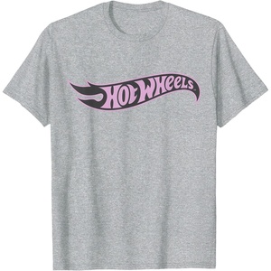 image:imageHot Wheels  Pink and Grey Flag TShirtHeather Grey