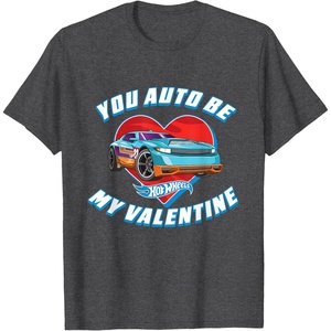 image:imageHot Wheels  Unisex Kids Valentine TShirt Black SmallDark Heather Grey