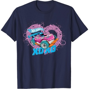 image:imageHot Wheels  XOXO Pink Heart TShirtNavy Blue