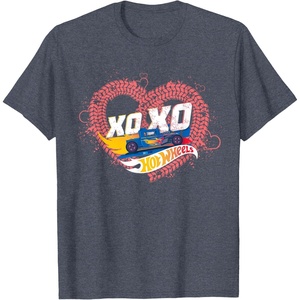 image:imageHot Wheels  XOXO Red Heart TShirtHeather Blue