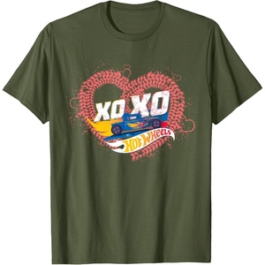 image:imageHot Wheels  XOXO Red Heart TShirtOlive Green