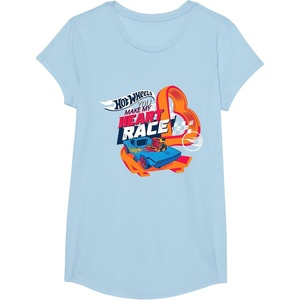 image:imageHot Wheels  You Make My Heart Race Orange Heart Loop TShirtBaby Blue