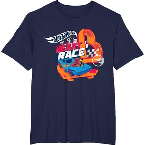 image:imageHot Wheels  You Make My Heart Race Orange Heart Loop TShirtNavy Blue