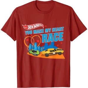 image:imageHot Wheels  You Make My Heart Race TShirtCranberry Red