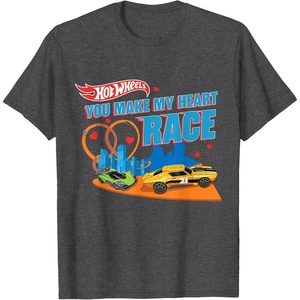 image:imageHot Wheels  You Make My Heart Race TShirtDark Heather Grey