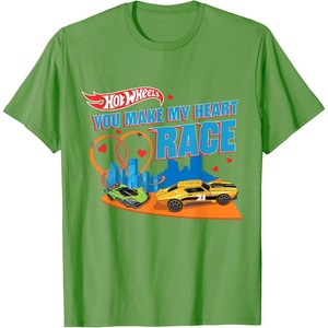 image:imageHot Wheels  You Make My Heart Race TShirtGrass Green