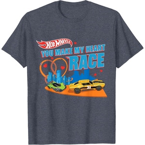 image:imageHot Wheels  You Make My Heart Race TShirtHeather Blue
