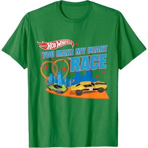image:imageHot Wheels  You Make My Heart Race TShirtKelly Green
