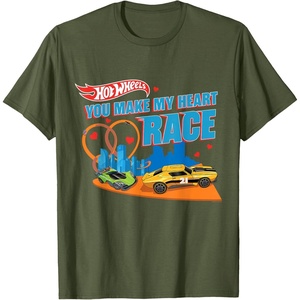image:imageHot Wheels  You Make My Heart Race TShirtOlive Green