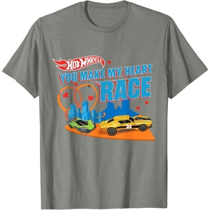 image:imageHot Wheels  You Make My Heart Race TShirtOlive Heather