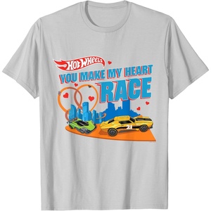 image:imageHot Wheels  You Make My Heart Race TShirtSilver Grey